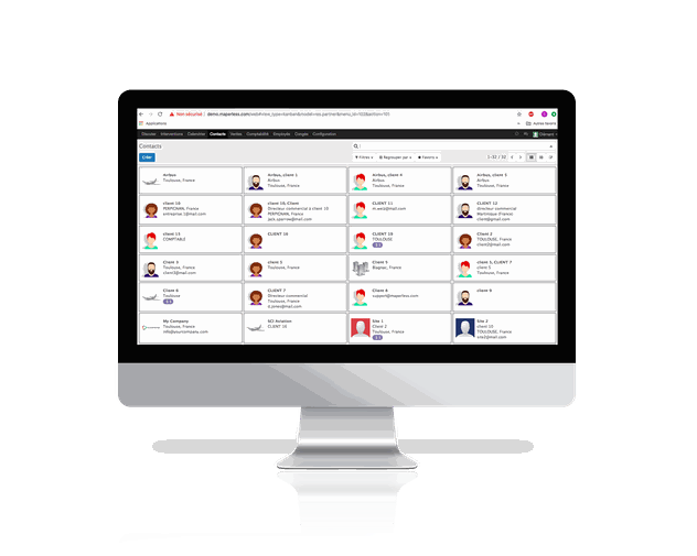 Odoo - Echantillon n°1 pour trois colonnes